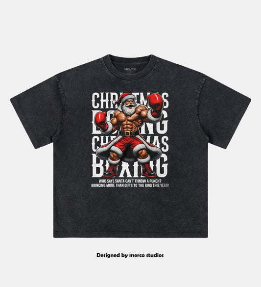 CHRISTMAS BOXING Washed Gym Shirt