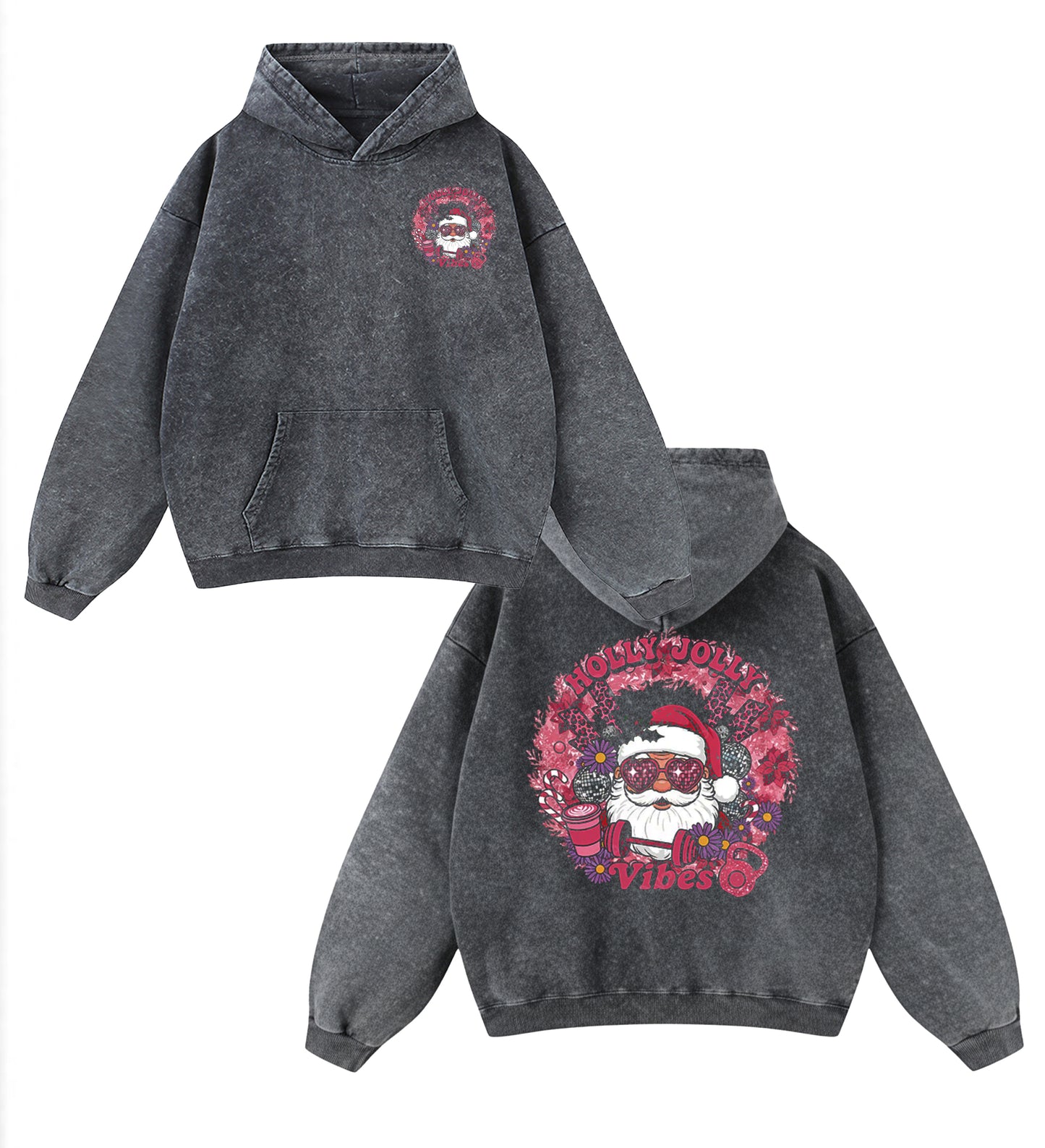 HOLLY JOLLY Vibes printed Gym Shirt