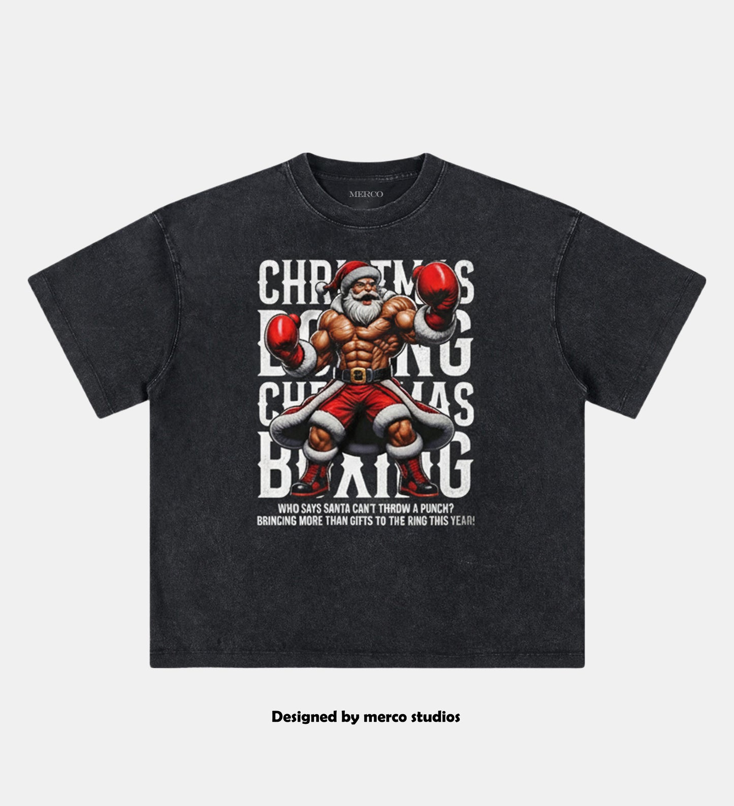 CHRISTMAS BOXING Washed Gym Shirt