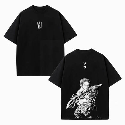 ZORO ONE PIECE UNISEX WASHED T-SHIRT-[DS]