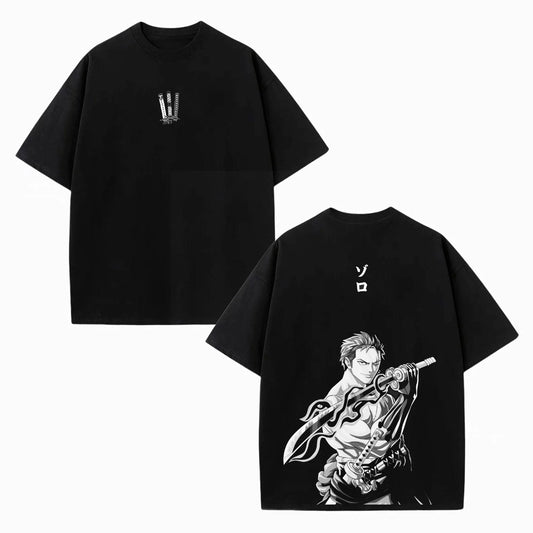 ZORO ONE PIECE UNISEX WASHED T-SHIRT-[DS]