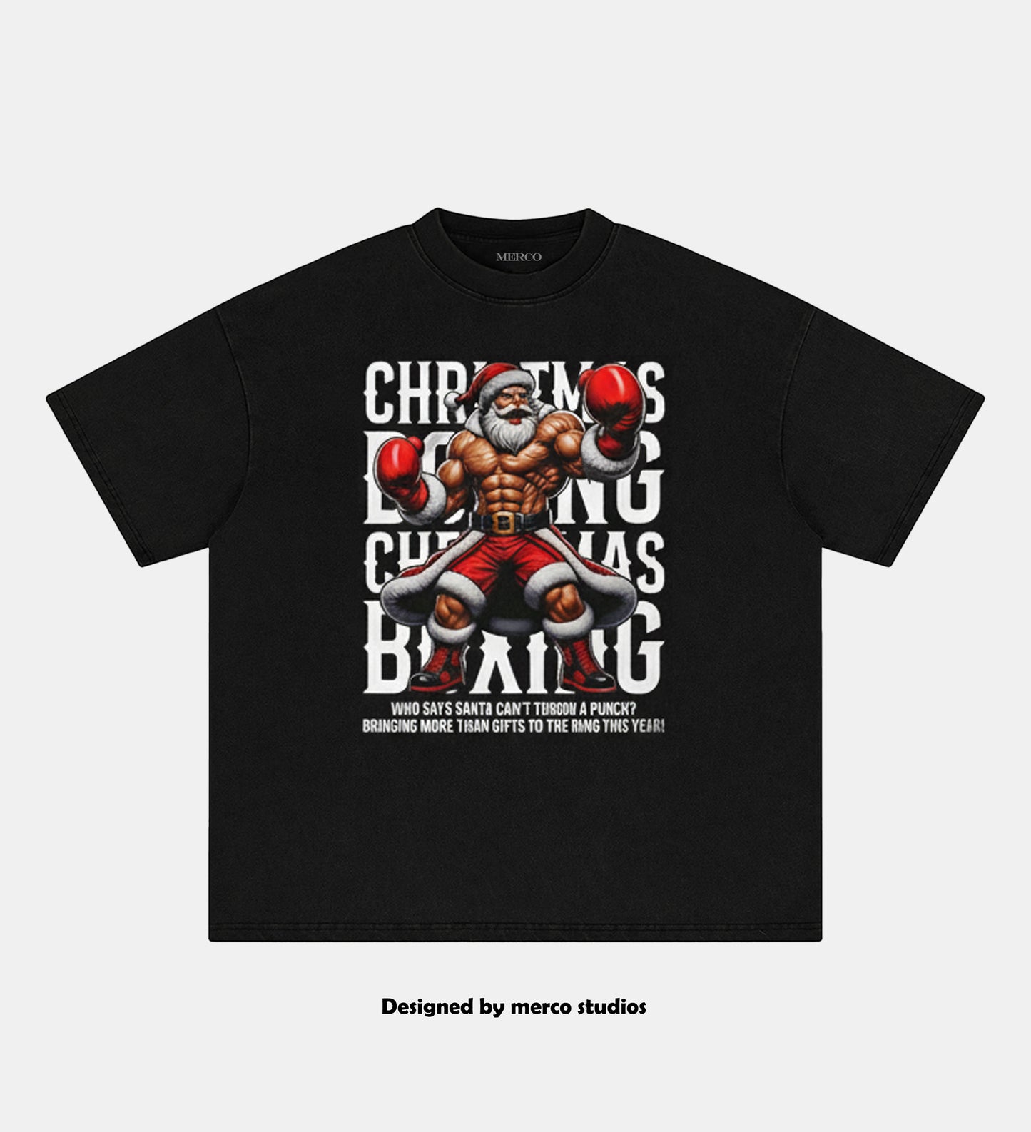 CHRISTMAS BOXING Washed Gym Shirt