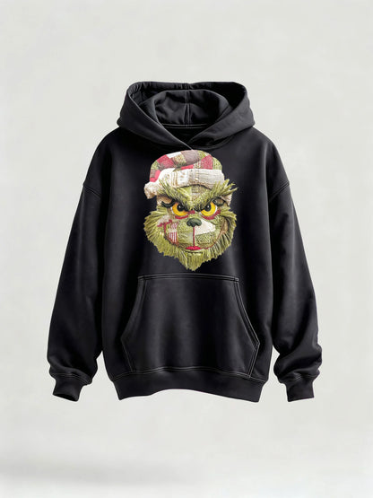 Green Grinch Christmas-Themed Graphic Tee&Hoodie