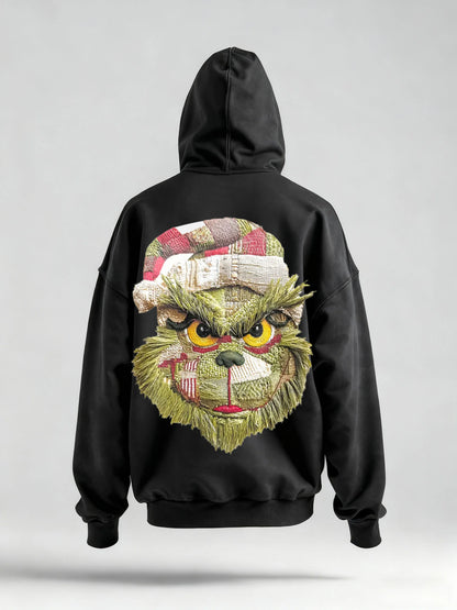 Green Grinch Christmas-Themed Graphic Tee&Hoodie