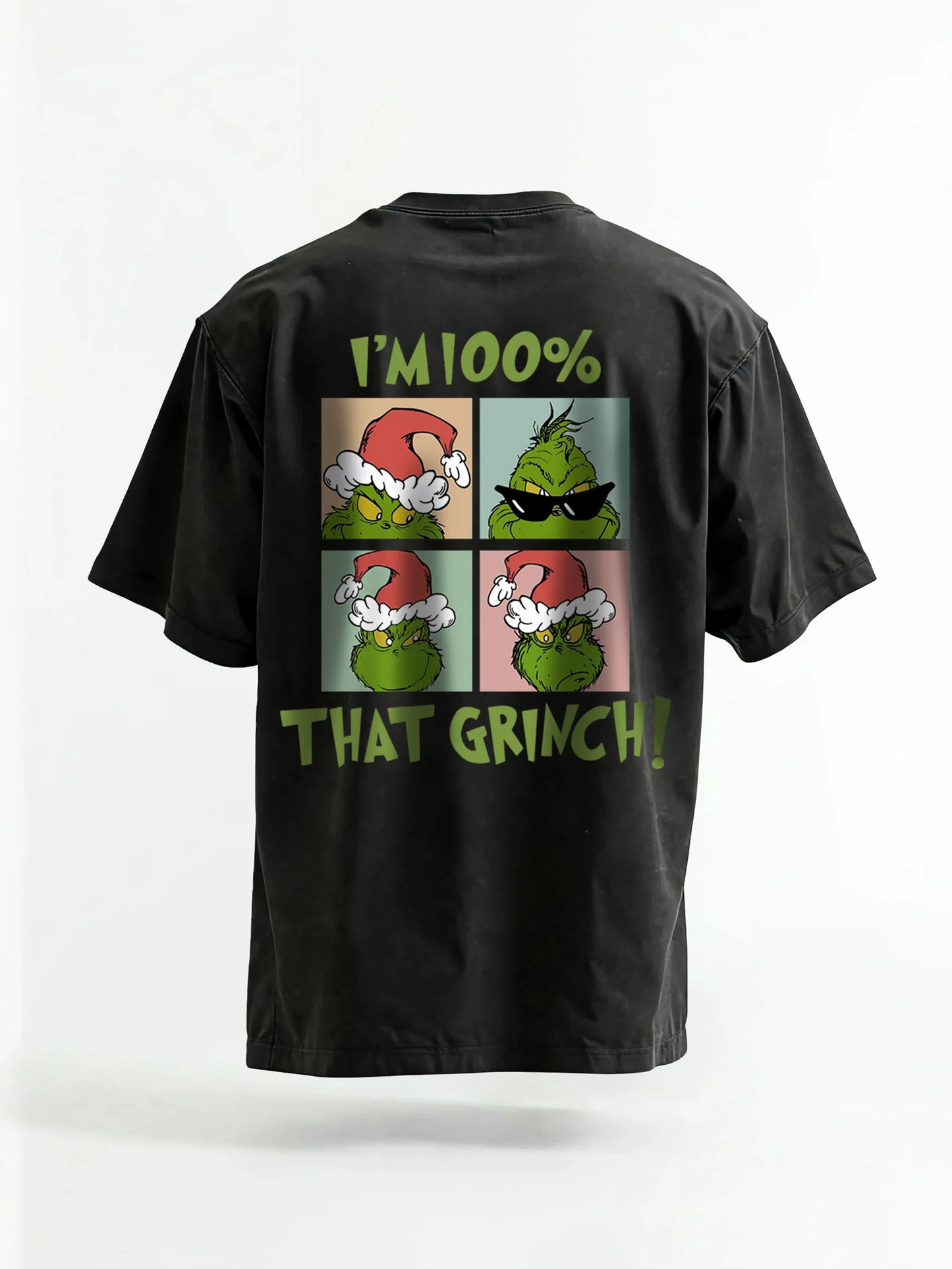 Green Grinch Christmas-Themed Graphic Tee&Hoodie