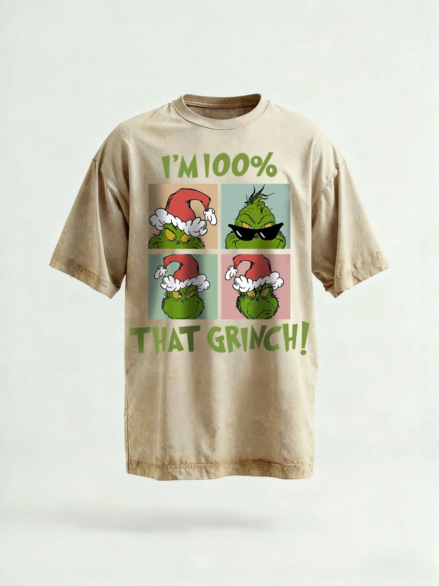 Green Grinch Christmas-Themed Graphic Tee&Hoodie