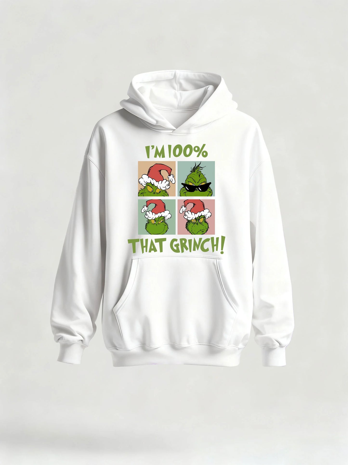 Green Grinch Christmas-Themed Graphic Tee&Hoodie