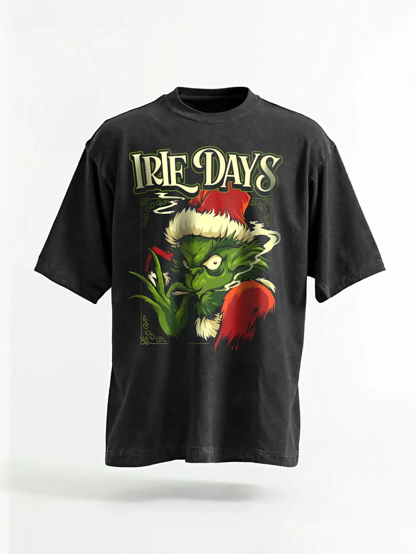Green Grinch Christmas-Themed Graphic Tee&Hoodie