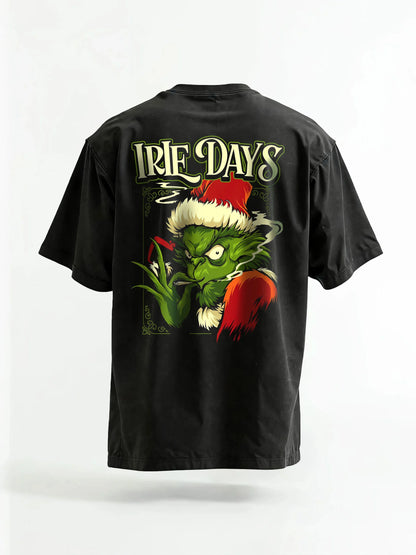 Green Grinch Christmas-Themed Graphic Tee&Hoodie