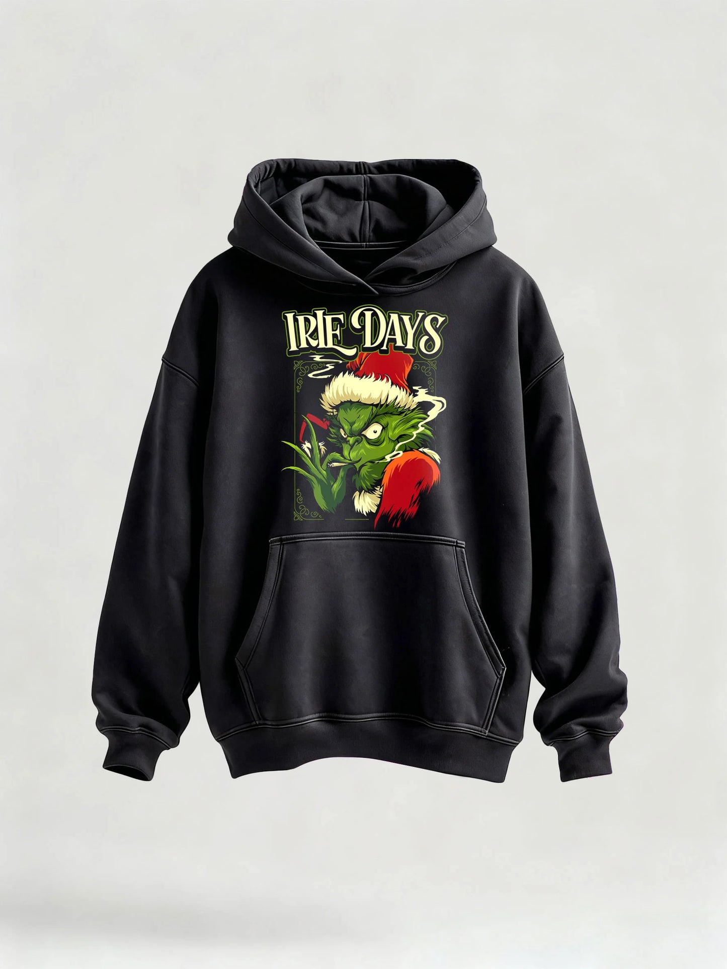 Green Grinch Christmas-Themed Graphic Tee&Hoodie