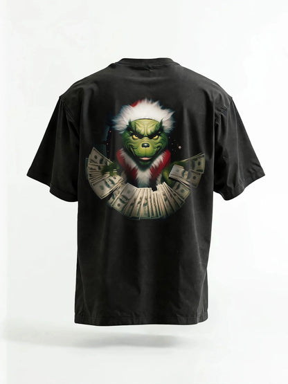 Green Grinch Christmas-Themed Graphic Tee&Hoodie