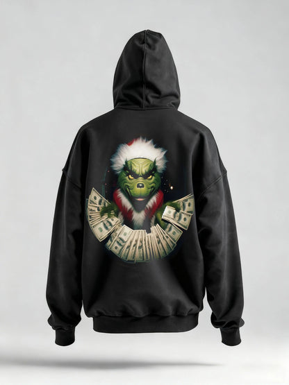 Green Grinch Christmas-Themed Graphic Tee&Hoodie