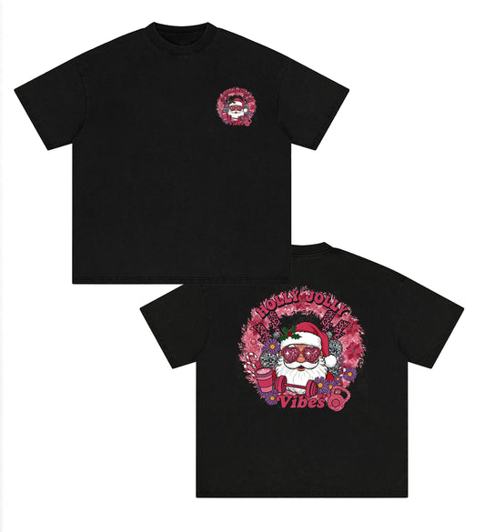 HOLLY JOLLY Vibes printed Gym Shirt