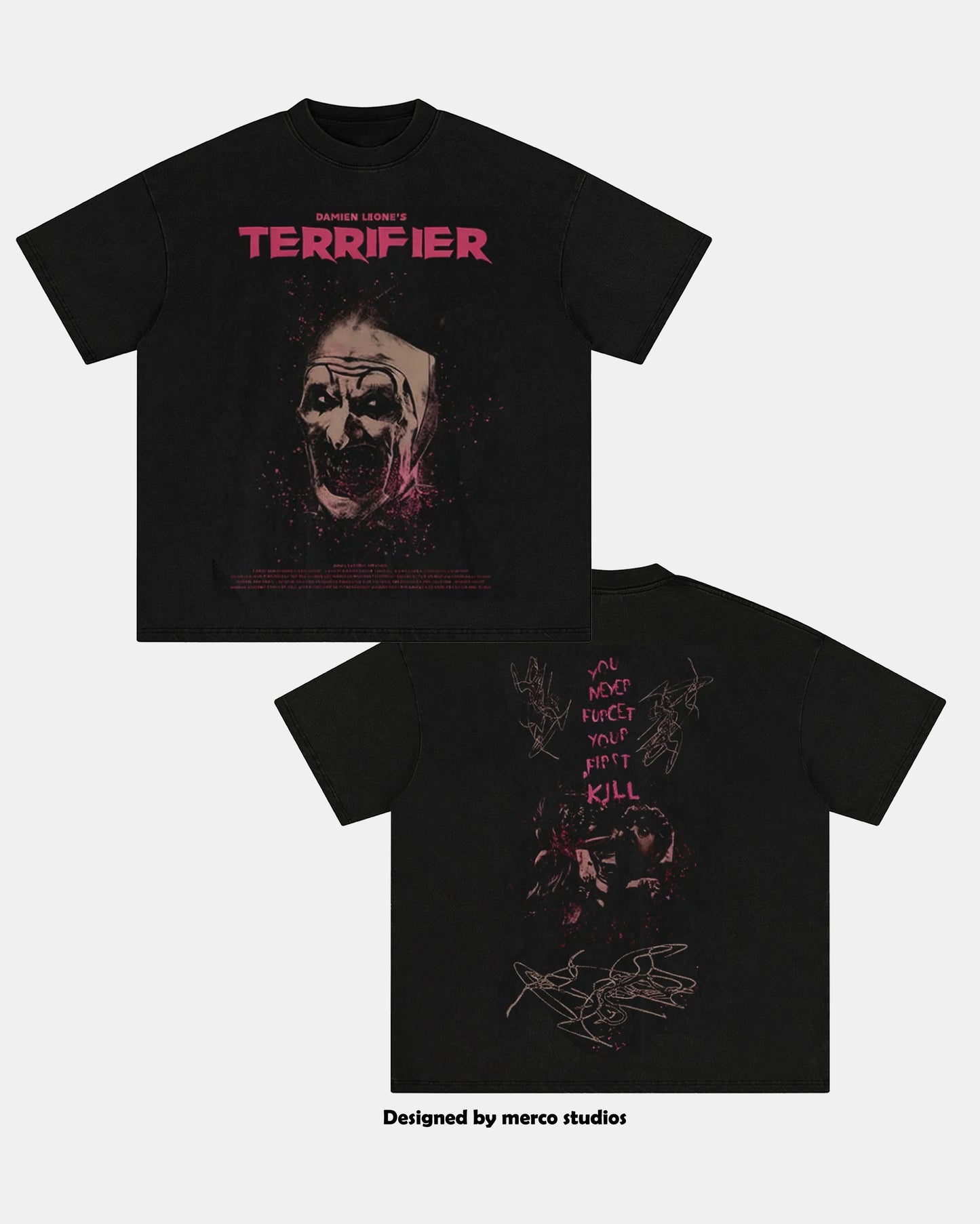 Horror Terrifier Movie Vintage Washed T-shirt