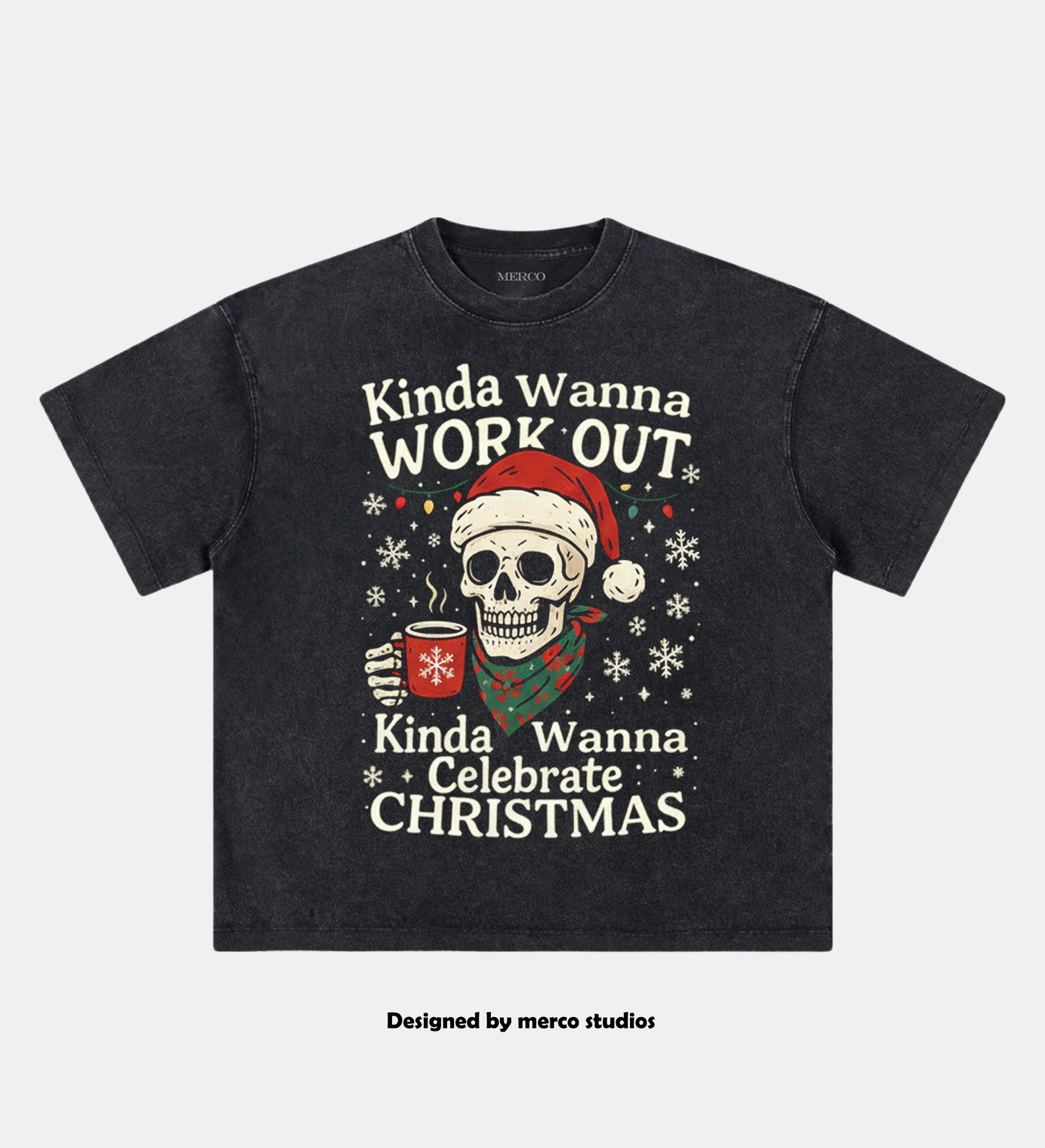 Kinda Wanna Work Out,Kinda Wanna Celebrate Christmas VINTAGE GYM SHIRT