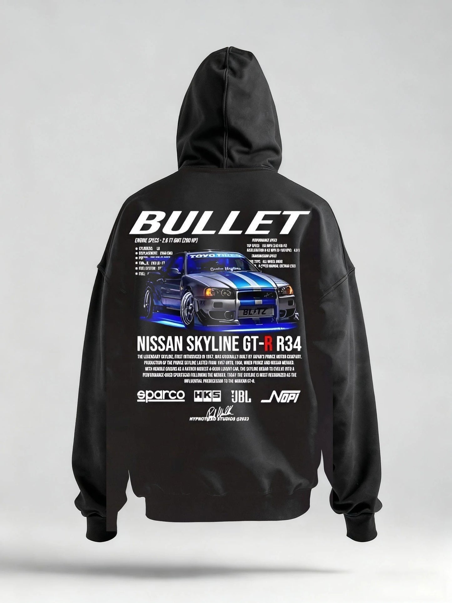 NISSAN SKYLINE GT-R R34 TEE&HOODIE