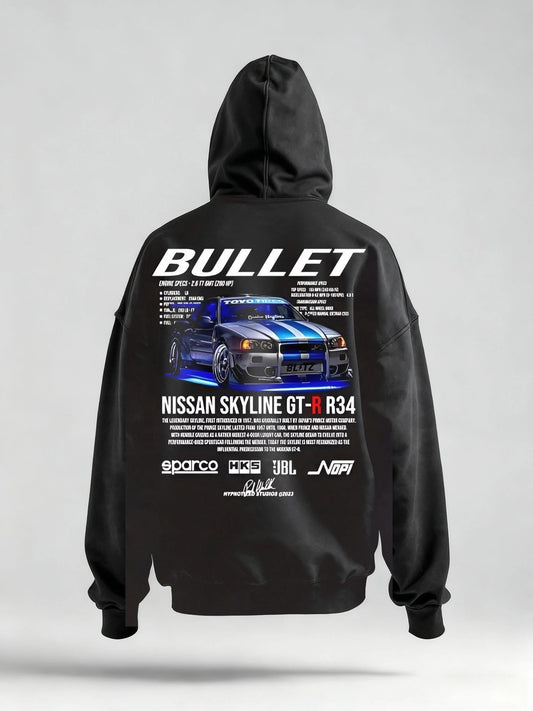 NISSAN SKYLINE GT-R R34 TEE&HOODIE
